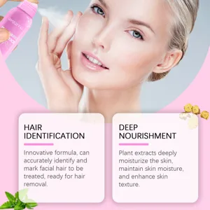 Facial hair identification spray, gentle formula to mark and remove facial hair easily, 100ml