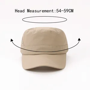 Chapeau de soleil plat de travail en plein air casquette militaire respirante unisexe