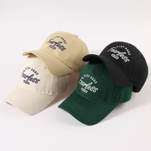 Gorra de Béisbol de Algodón Estilo Vintage No Estructurada Estilo Americano Unisex Letra Bordada Sombrero de Sol Deportivo Casual al Aire Libre