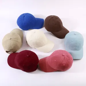 Classic cotton baseball cap set, casual washed sun hat for men and women, stylish plain design.