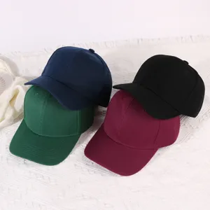 Einfarbig harte Baseballkappe Set, breite Krempe Freizeit Sonnenhut Damen Herren.