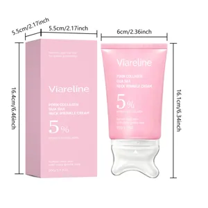 VIARELINE PDRN Collageen Gua Sha Nek Anti-Rimpel Crème 90g voor gladde en stevige nekverzorging.