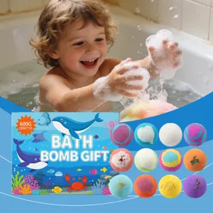 Set de regalo de bombas de baño para niños con 12 bolas de colores muy aromáticas.