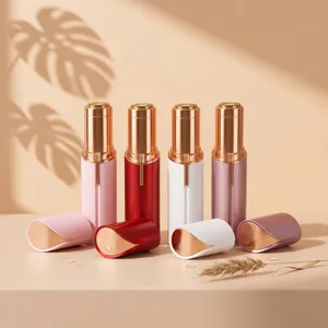 Tragbarer Elektrischer Damen Haarentferner Lippenstift Design Schmerzlos Gesicht Körper Epilierer Wiederaufladbar Waschbar