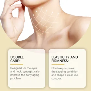 Detailafbeelding van hals- en oogverzorging verstevigend en anti-aging voor de huid.