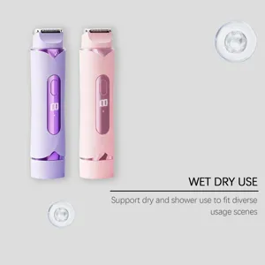 Rechargeable LCD digital display electric hair remover for women wet and dry use shaver.