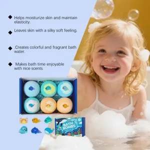 OCEAURA kinder bruisbal cadeauset met zeedieren speelgoed, hydraterend en leuk badtijd.