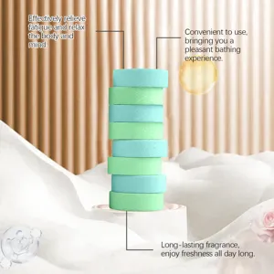 Pastiglie per doccia all eucalipto e menta per un bagno rilassante e fragranza duratura.