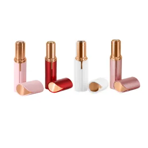 Tragbarer elektrischer Haarentferner für Damen im Lippenstift-Design, mehrfarbiges Set.