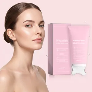 PDRN Collageen Halscreme Verstevigend Anti-Aging Nek Huidverzorging Met Gua Sha Massagekop Hydraterend Gladmakend
