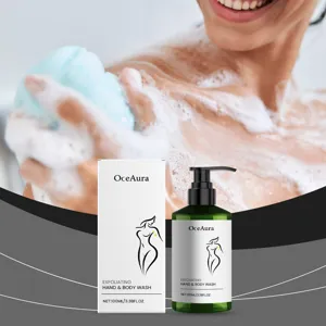 OceAura Gentle Exfoliating Hand And Body Wash Deep Moisturizing And Cleansing Refreshing Smooth Nourishing Skin Care Gel