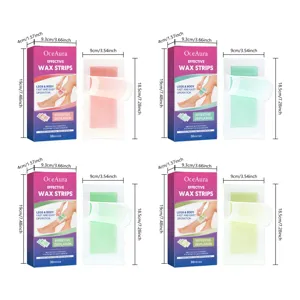 OCEAURA wax strips for hair removal, gentle formula for legs and body care, 30 pieces pack.