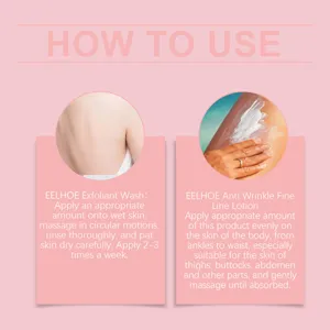 EELHOE body care set usage instruction detail image showing application steps clearly.