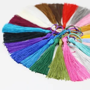 Colorful DIY tassels 8cm silky fringe for handmade earrings jewelry bookmark craft projects