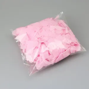 Pink chiffon lace ribbon heart shaped DIY craft decoration material for gift wrapping