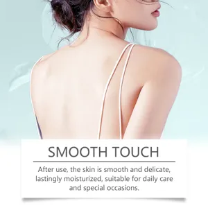 Detailed close-up shot showing smooth and moisturized skin texture for daily body care.