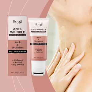 Crema de cuello antiarrugas con retinol HOYGI con rodillo, reafirmante e hidratante facial.