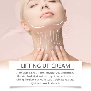 Detalle de aplicación de crema de cuello con textura suave y efecto lifting.