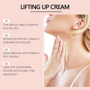 Crema reafirmante para cuello con textura, beneficios hidratantes y antienvejecimiento para la piel.