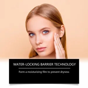 Exfoliating body scrub detail showing moisturizing barrier technology for smooth skin care.