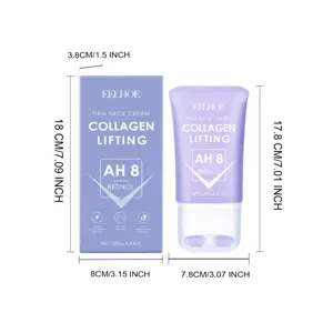 EELHOE collagen lifting neck cream with roller design, firms skin and reduces fine lines.