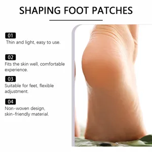 Patchs plantaires modelants, fins et legers, en non-tisse doux pour la peau, soin confortable.