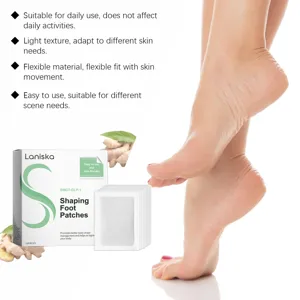 Détail des patchs pour pieds amincissants LANISKA, formule aux herbes pour le soin.
