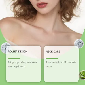 Crema de cuello con rodillo VIARELINE detalle diseño hidratante y aplicación suave y fácil.