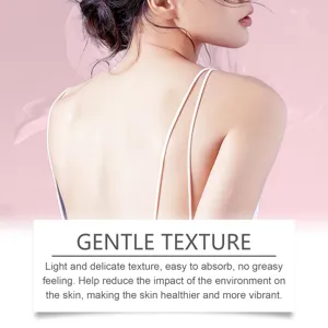 Gentle body cream texture detail view, lightweight formula for smooth skin care.