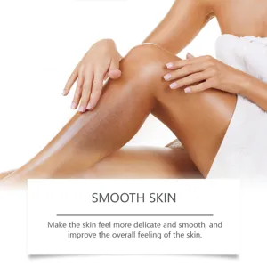 Detail view of body care set featuring deep moisturizing, gentle exfoliating and smoothing skin.