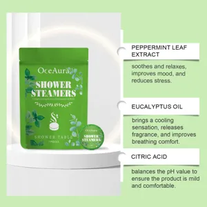 Eucalyptus Mint Shower Steamers for Aromatherapy, Long-Lasting Relaxing Shower Bombs.
