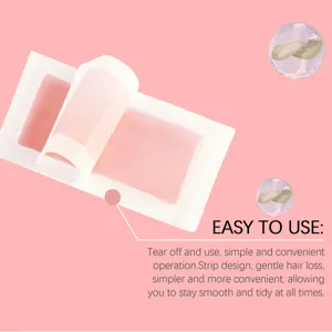 Hair removal wax strips for smooth skin body hair waxing gentle and easy to use at home.