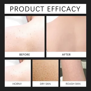Exfoliating body wash efficacy and before after comparison detail image showing skin texture.
