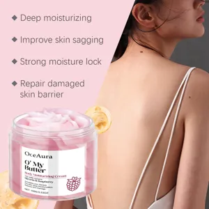 OceAura body moisturizing cream for dry skin, nourishing body butter with rich glycerin.