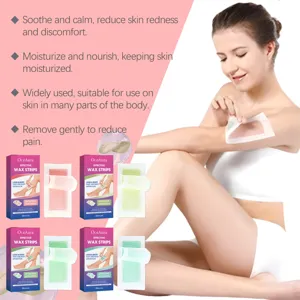 OceAura hair removal wax strips for smooth skin gentle body hair wax 30pcs detail view