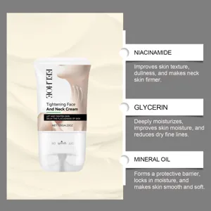 Crema roller reafirmante de cuello Eelhoe con niacinamida y glicerina para alisar la piel.