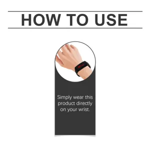 Graphique de détail montrant comment porter la montre numérique noire confortablement au poignet.