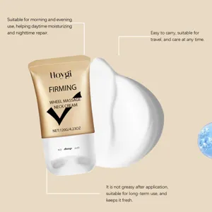 HOYGI verstevigende nekcrème detail met textuur en rollerball massagekop van 120g.