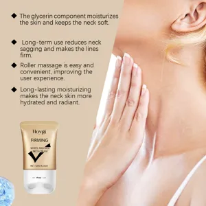 HOYGI verstevigende halscrème met roller, hydraterende anti-aging huidverzorging.
