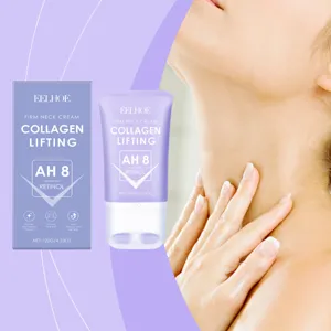 EELHOE Firming Neck Cream with roller applicator, collagen and retinol for smooth, tight skin.