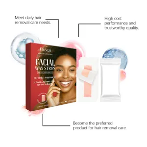HOYGI facial wax strips for smooth and easy hair removal at home. Portable 40pcs set.