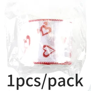 Ruban filaire avec cœurs pailletés rouges pour Saint-Valentin, 6,3 cm de large pour fêtes.