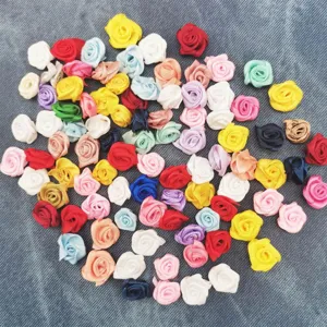 1.5cm ruban rose fleurs multicolore DIY fait main bouquet de mariage accessoires d art