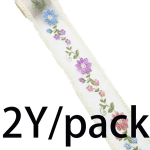 Cinta de encaje bordada vintage para envolver regalos ramo de flores costura de ropa.