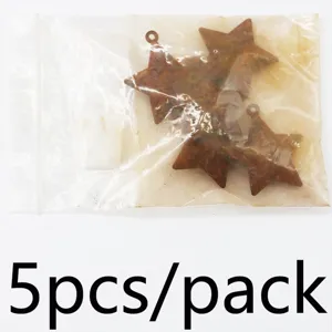 5pcs etoiles en metal rouille pendentifs retro sapin de Noel decorations bricolage