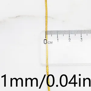 1mm gold metallic cord string 100m roll for gift wrapping and holiday party decoration