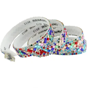 Ruban de strass multicolore autocollant bande de cristal scintillante DIY 1,2 cm de large