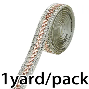 Ruban de strass adhésif de 1.2 cm de large rouleau de diamants scintillants DIY 1 yard