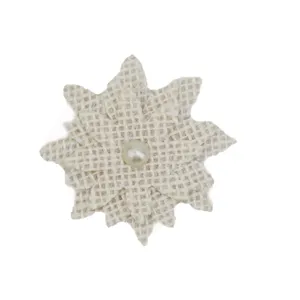 5.5cm burlap sunflower flower DIY hair accessory sewing craft clothing embellishment