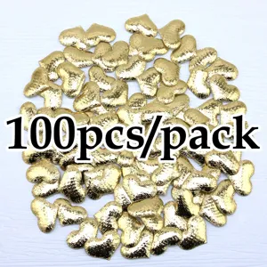 Gold heart petals, 100pcs pack for Valentine wedding party home decor DIY craft design.